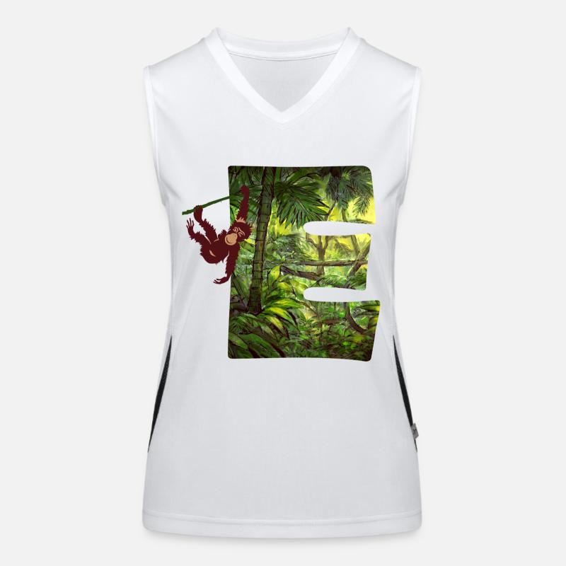jungle avec affe e Débardeur respirant contrasté Femme