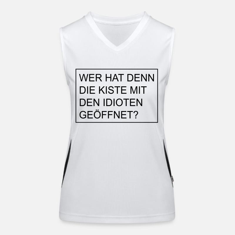 Kiste mit Idioten Funktionelles Kontrast-Tank Top für Frauen