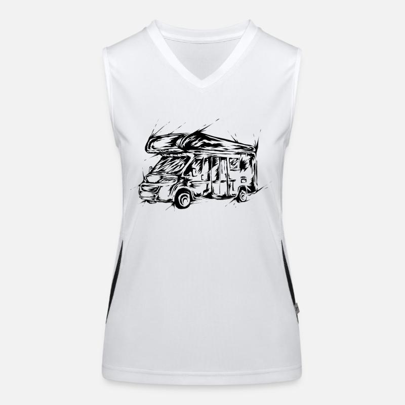 Wohnwagen Camping Funktionelles Kontrast-Tank Top für Frauen
