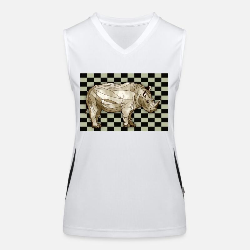 Nashorn Funktionelles Kontrast-Tank Top für Frauen
