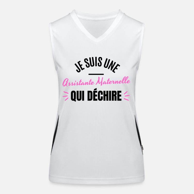ICH BIN EINE TAGESMUTTER, DIE DEKHIRIERT Funktionelles Kontrast-Tank Top für Frauen