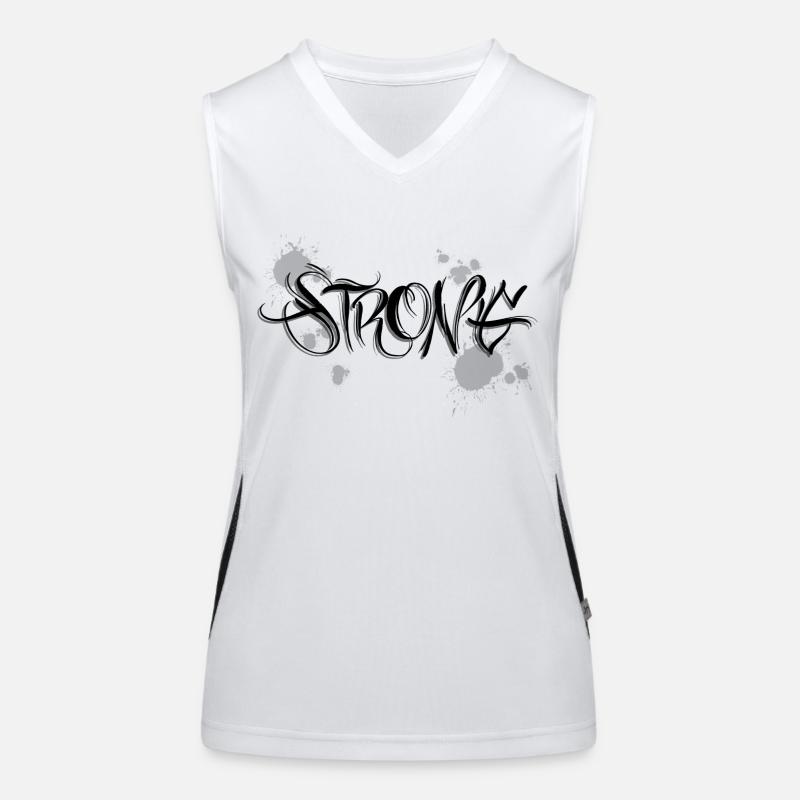 Stark Strong Motivation Graffiti Women's Functional Contrast Tank Top