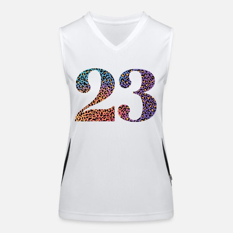 23e anniversaire léopard Débardeur respirant contrasté Femme