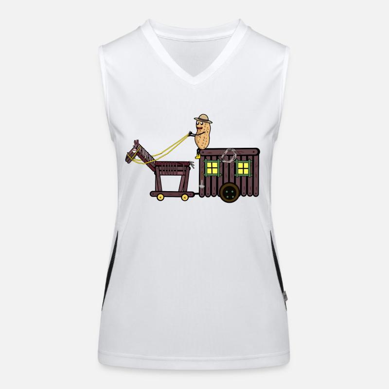 Peanut Adventure Travel Chevaux de calèche Débardeur respirant contrasté Femme