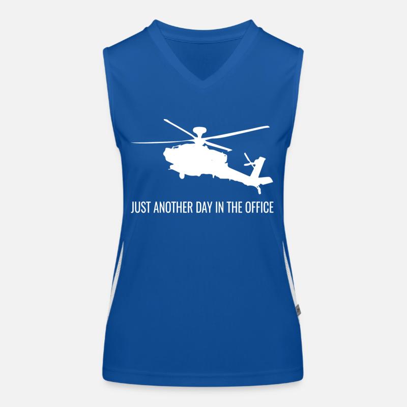 Helikopter Coole Sprüche Pilot Funktionelles Kontrast-Tank Top für Frauen
