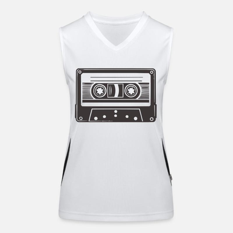 Audio Cassette Women's Functional Contrast Tank Top
