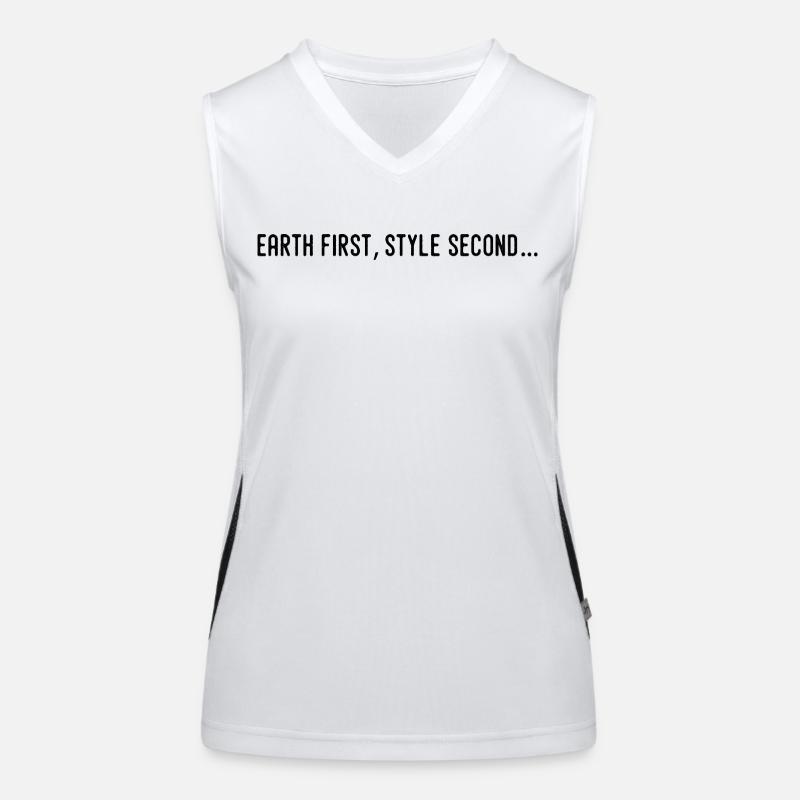 Earth first, style second... Débardeur respirant contrasté Femme