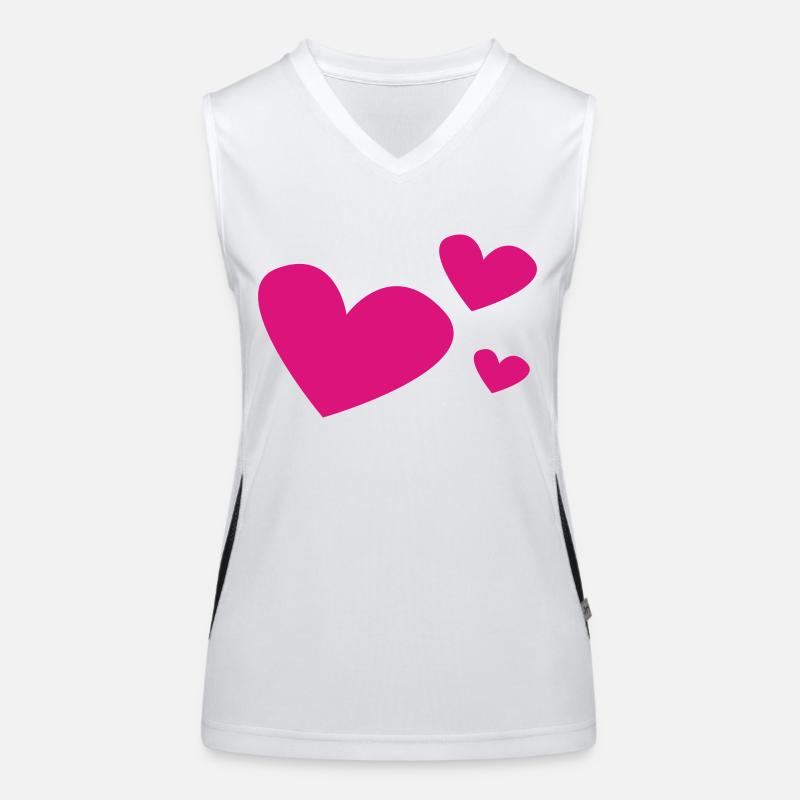herz Funktionelles Kontrast-Tank Top für Frauen