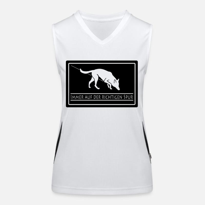 Fährtenhund Funktionelles Kontrast-Tank Top für Frauen