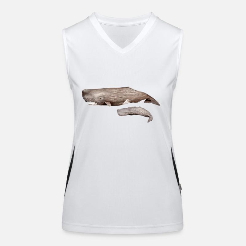 Cachalot - Pottwal - Pottwale Funktionelles Kontrast-Tank Top für Frauen