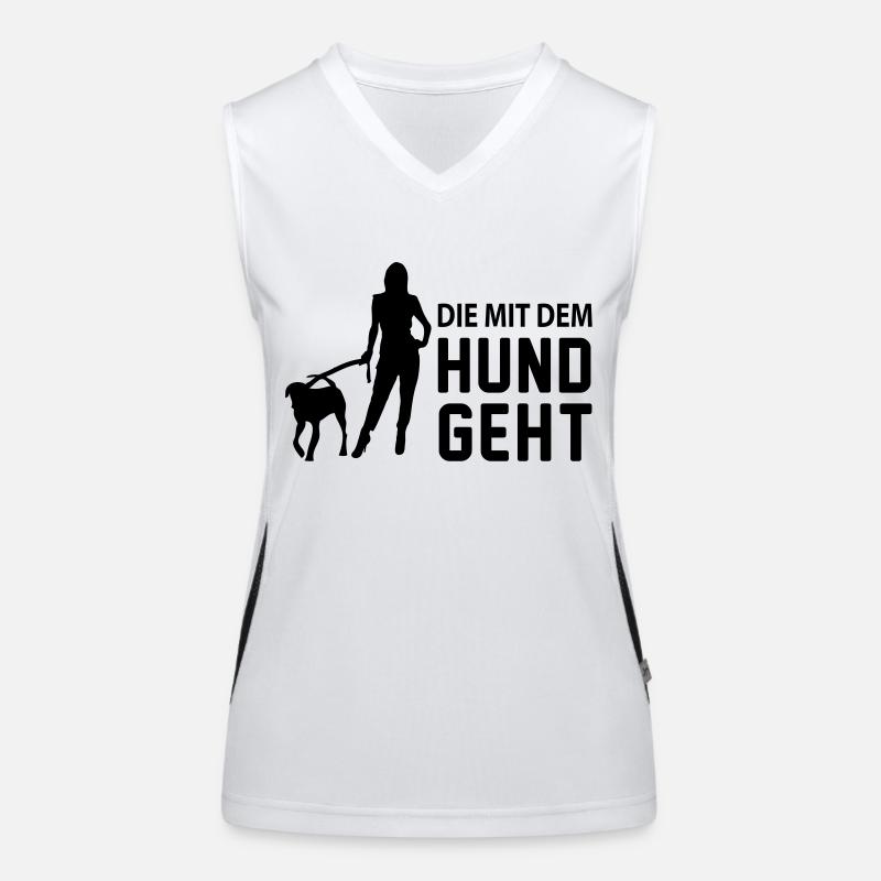 die_mit_dem_hund_geht Women's Functional Contrast Tank Top