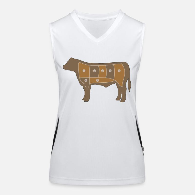 Fleisch Chart Funktionelles Kontrast-Tank Top für Frauen