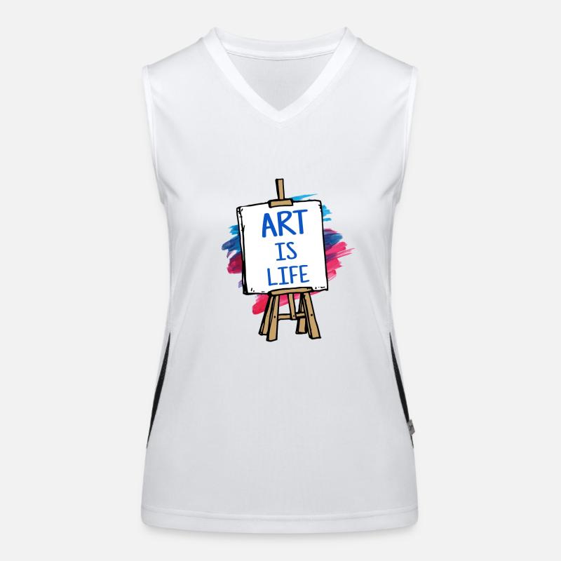 Kunst Funktionelles Kontrast-Tank Top für Frauen