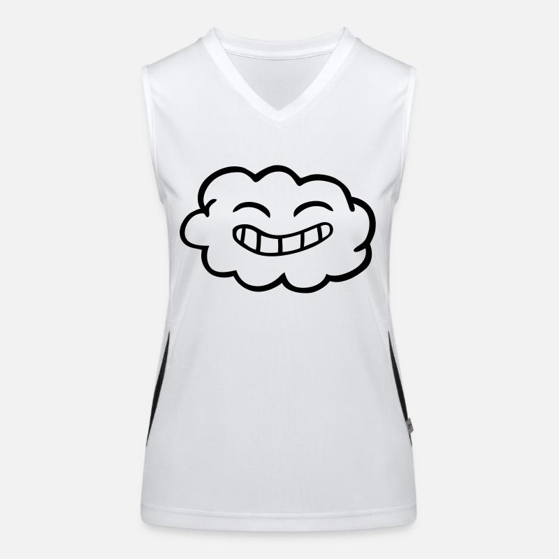 cloud japanese anim kawaii weather Women's Functional Contrast Tank Top