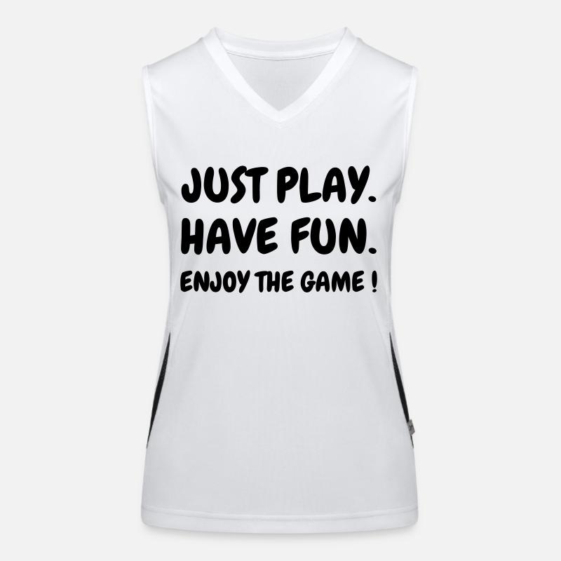 Quote - Sport - Training - Racket - Fun - Play Funktionelles Kontrast-Tank Top für Frauen