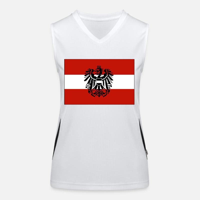 Austria Mask - Women's Functional Contrast Tank Top - white/black