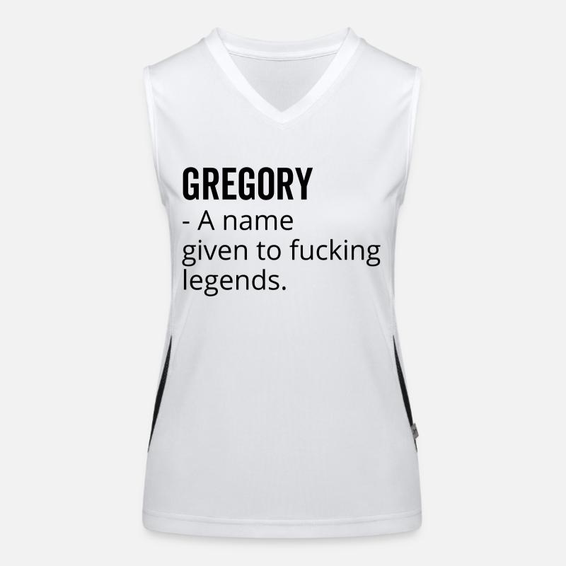 Gregory ein Name, der Fucking Legends gegeben wurde Funktionelles Kontrast-Tank Top für Frauen