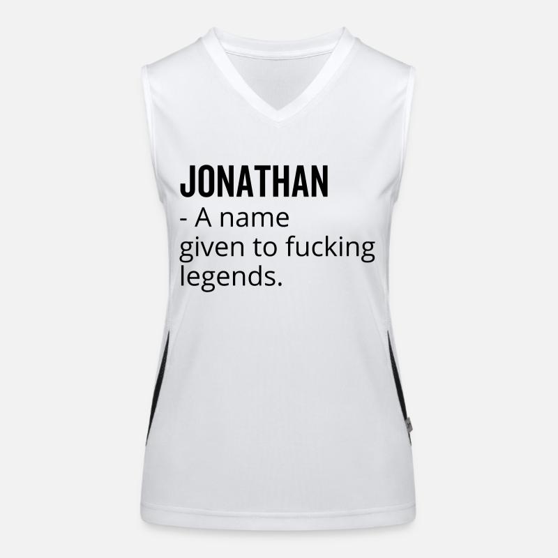 Jonathan a Name Given to Fucking Legends Women's Functional Contrast Tank Top