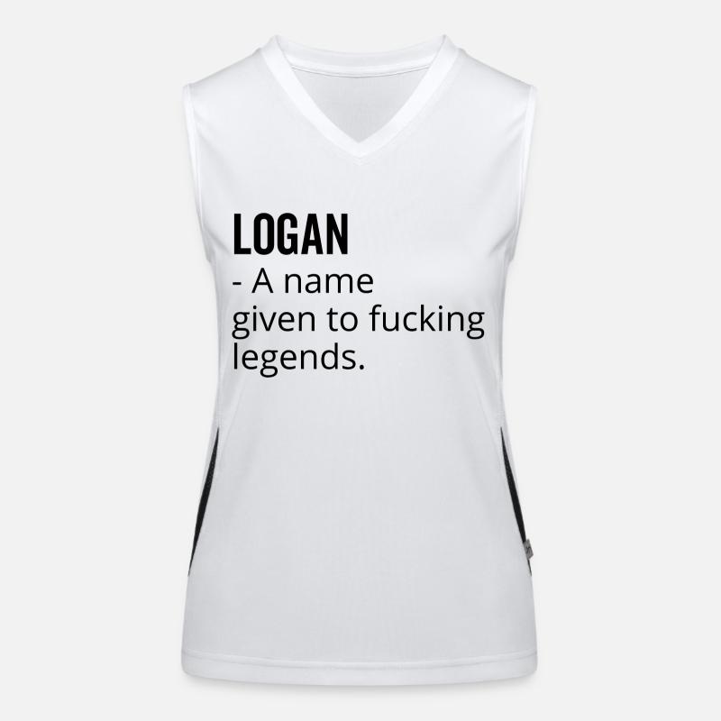 Logan a Name Given to Fucking Legends Women's Functional Contrast Tank Top