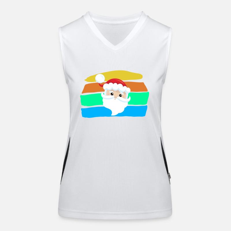 Weihnachtsmann Funktionelles Kontrast-Tank Top für Frauen