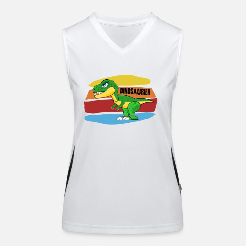 Dinosaurier Funktionelles Kontrast-Tank Top für Frauen