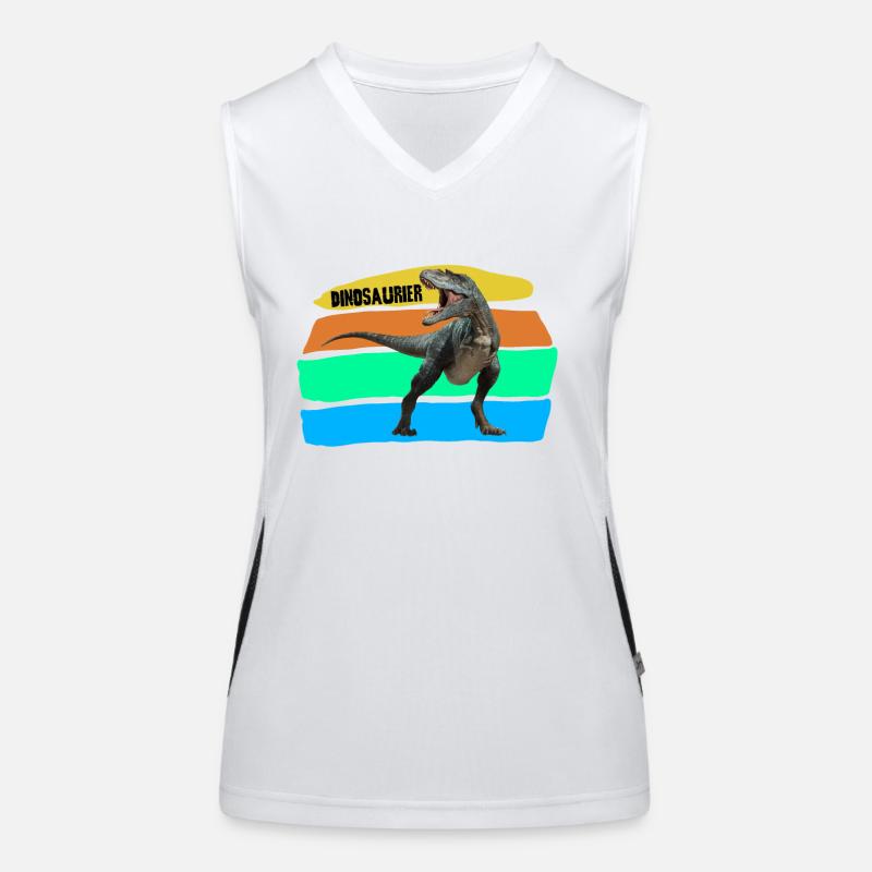 Dinosaurier Funktionelles Kontrast-Tank Top für Frauen