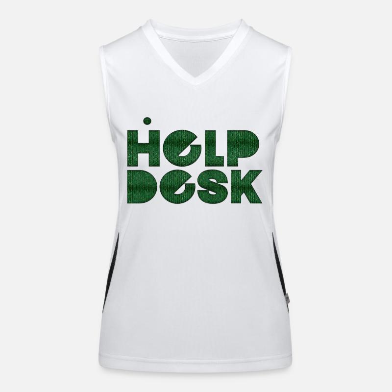 Helpdesk IT-Support-Geek Computer-Computer-Geek Funktionelles Kontrast-Tank Top für Frauen