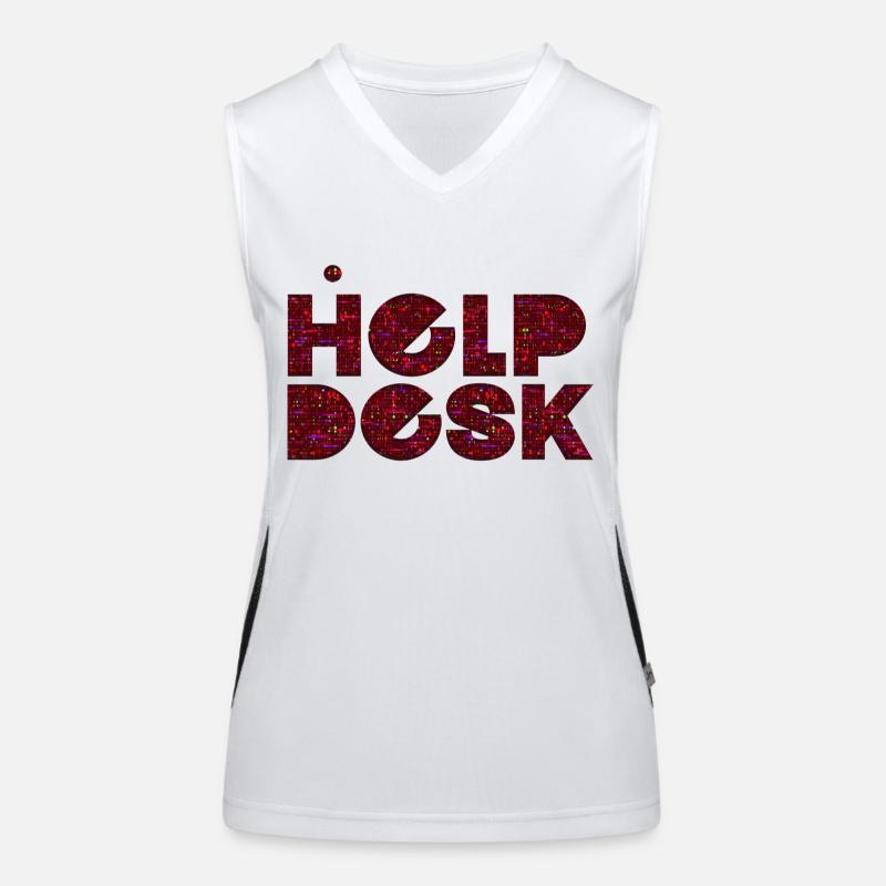 Helpdesk IT-Support-Geek Computer-Computer-Geek Funktionelles Kontrast-Tank Top für Frauen