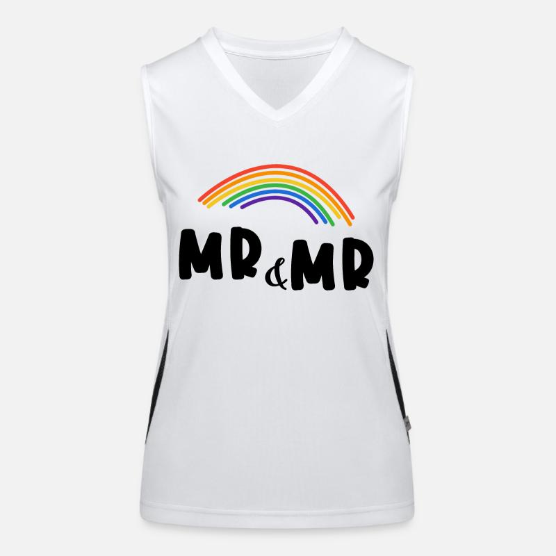 Herr und Herr Homo-Ehe. Geschenk Funktionelles Kontrast-Tank Top für Frauen