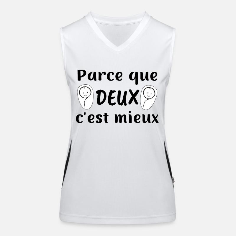 parce que deux c'est mieux Débardeur respirant contrasté Femme
