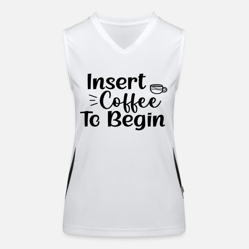 Insérer du café pour commencer Débardeur respirant contrasté Femme