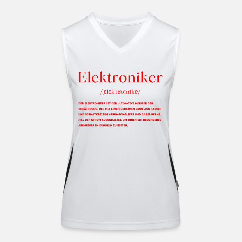 Elektroniker Definition Funktionelles Kontrast-Tank Top für Frauen