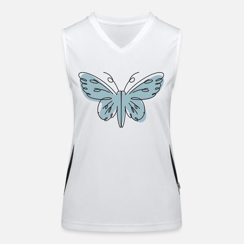Abstraktes Design Schmetterling Funktionelles Kontrast-Tank Top für Frauen