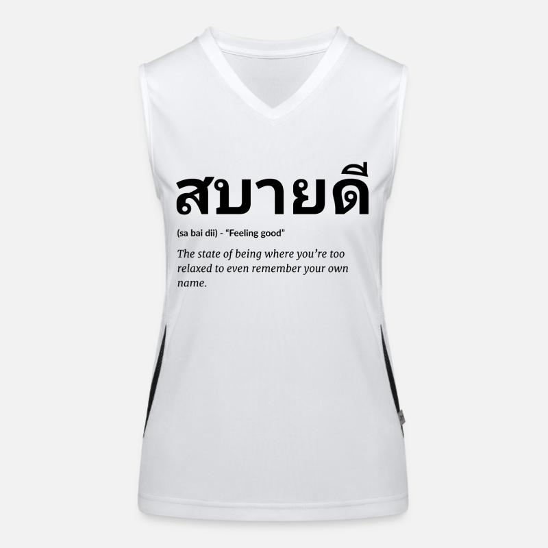 Thaï Débardeur respirant contrasté Femme