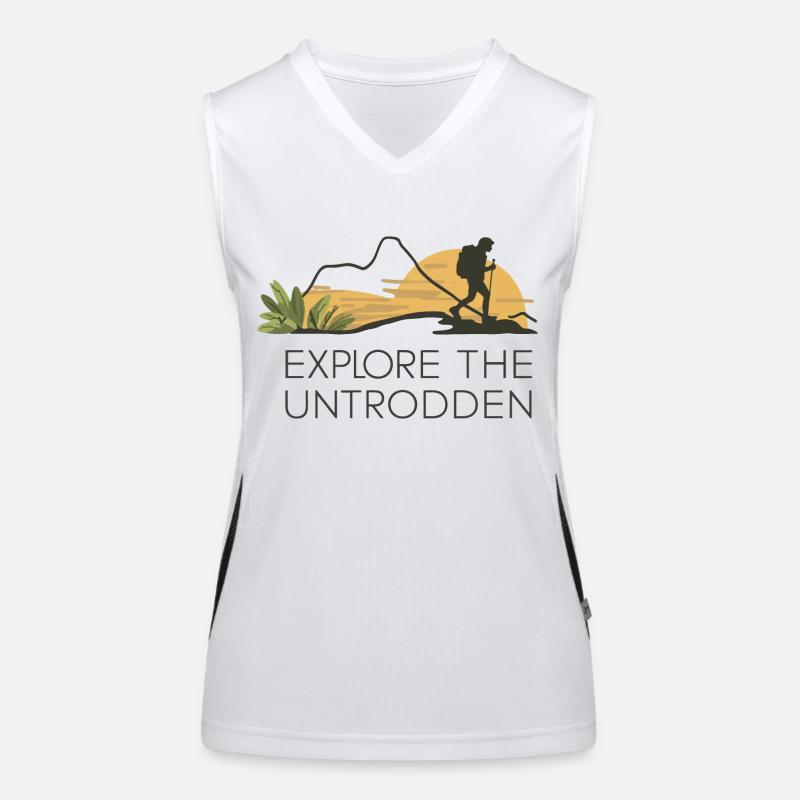 ERKUNDE DAS UNBETRETENE Funktionelles Kontrast-Tank Top für Frauen