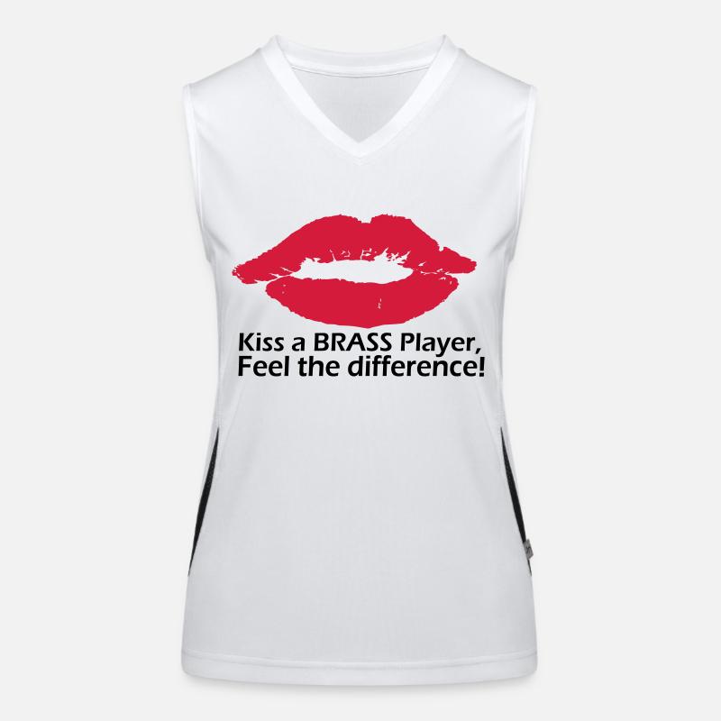 Kiss a brass player Women's Functional Contrast Tank Top