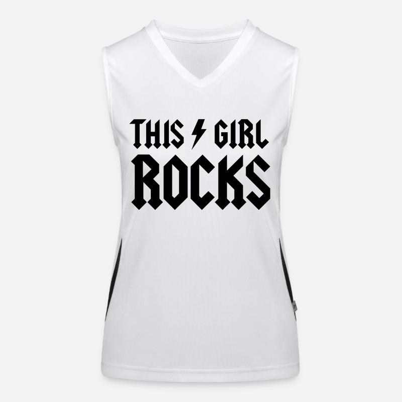This Girl Rocks Funktionelles Kontrast-Tank Top für Frauen