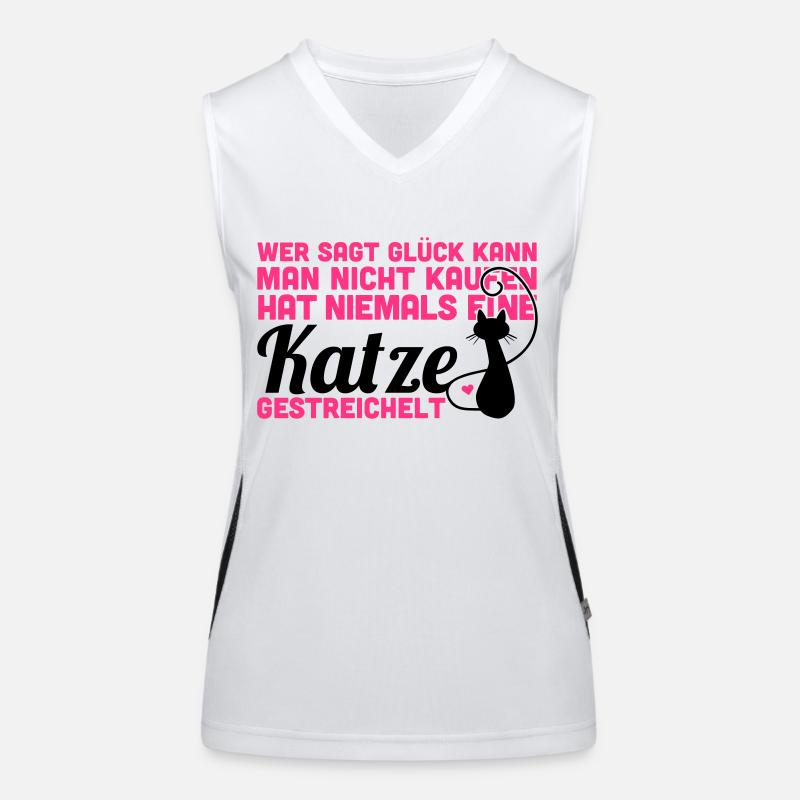 Katze: Glück kann man kaufen Funktionelles Kontrast-Tank Top für Frauen