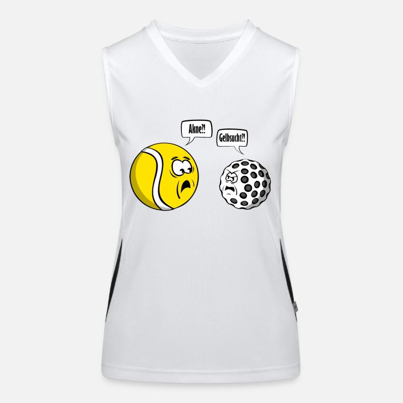 Tennis vs Golf Funktionelles Kontrast-Tank Top für Frauen