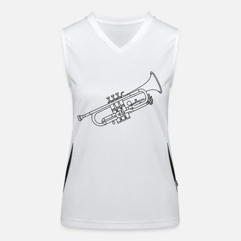 Trompete Blechblasinstrument Funktionelles Kontrast-Tank Top für Frauen