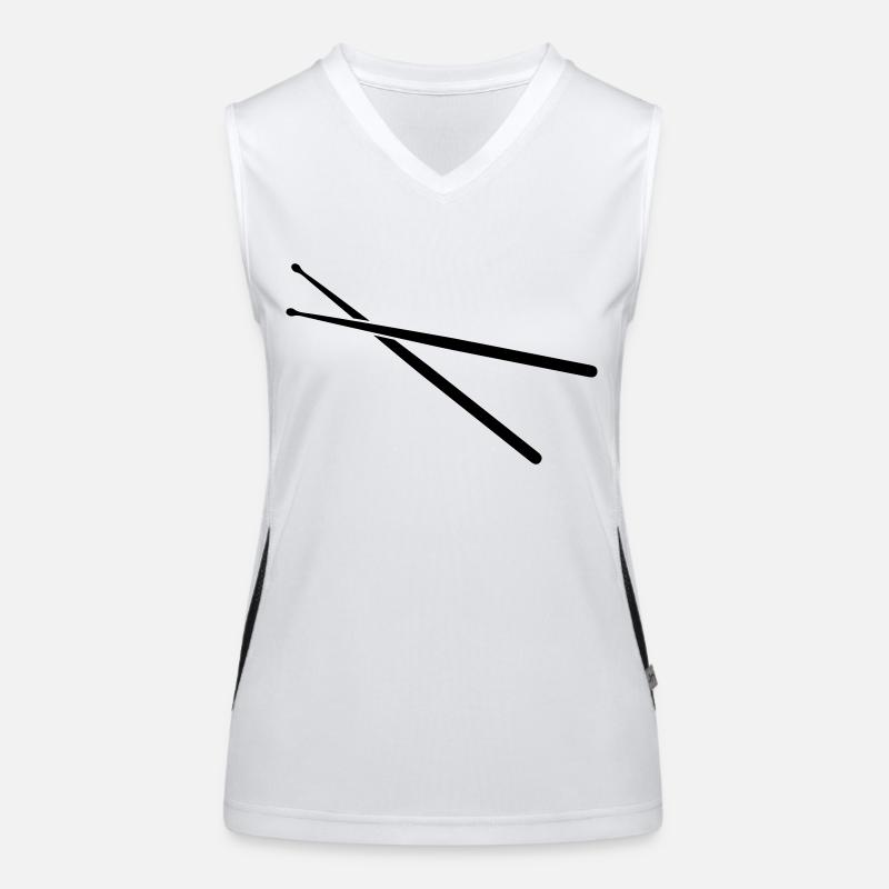 Drum Sticks Funktionelles Kontrast-Tank Top für Frauen