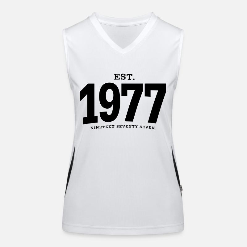 EST. 1977 Nineteen Seventy Seven Funktionelles Kontrast-Tank Top für Frauen