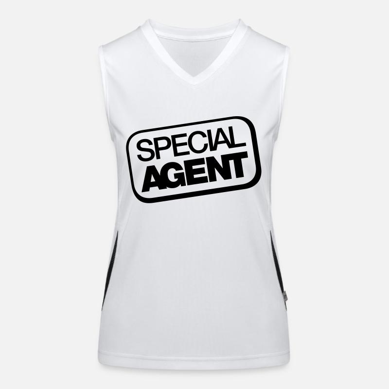 special_agent_ak1 Funktionelles Kontrast-Tank Top für Frauen