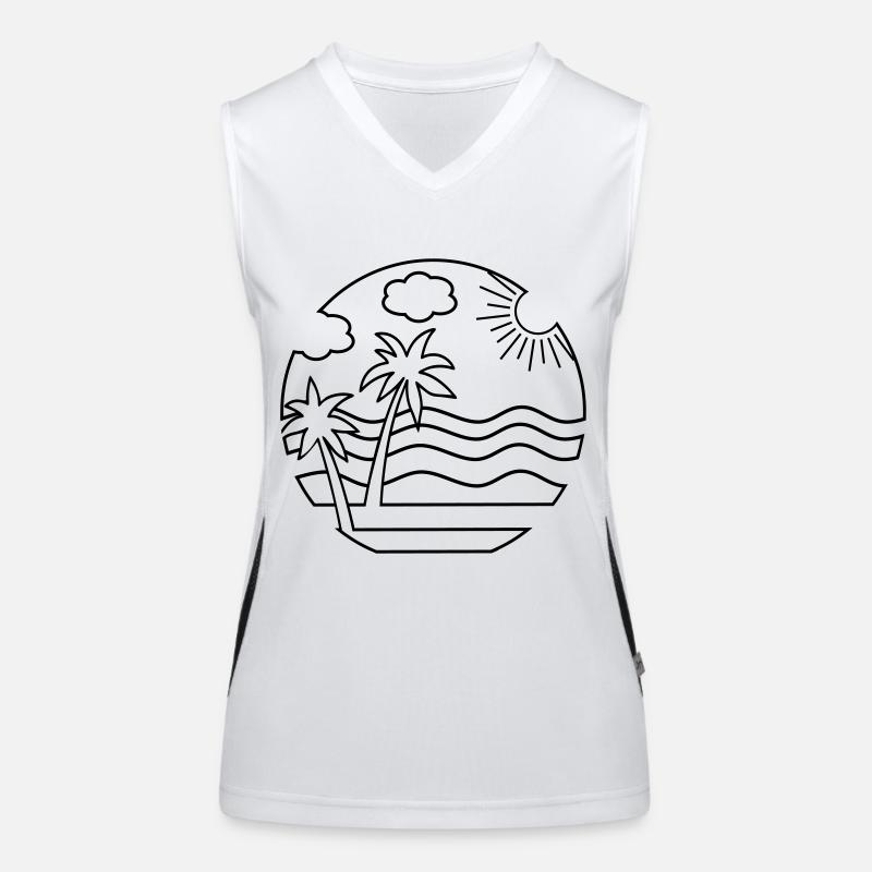 Strand Funktionelles Kontrast-Tank Top für Frauen