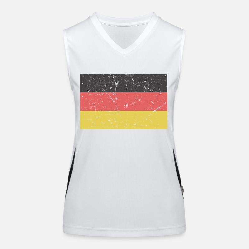 drapeau allemand rayé vintage rétro drapeau Débardeur respirant contrasté Femme