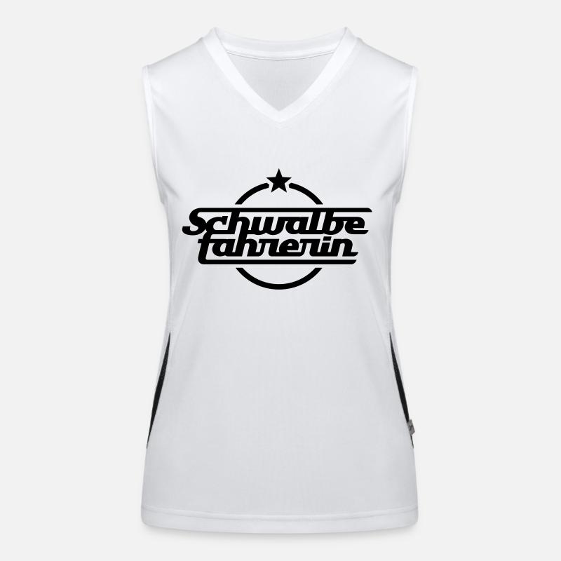 Schwalbefahrerin Funktionelles Kontrast-Tank Top für Frauen