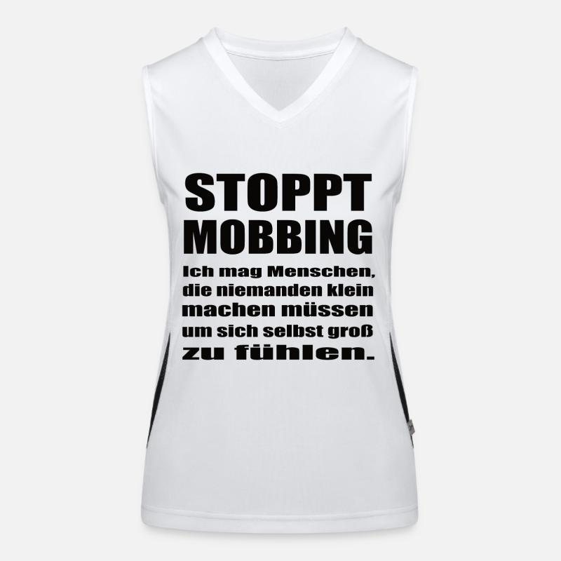 Gegen Mobbing Funktionelles Kontrast-Tank Top für Frauen