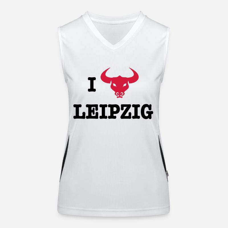 I Love Leipzig Funktionelles Kontrast-Tank Top für Frauen