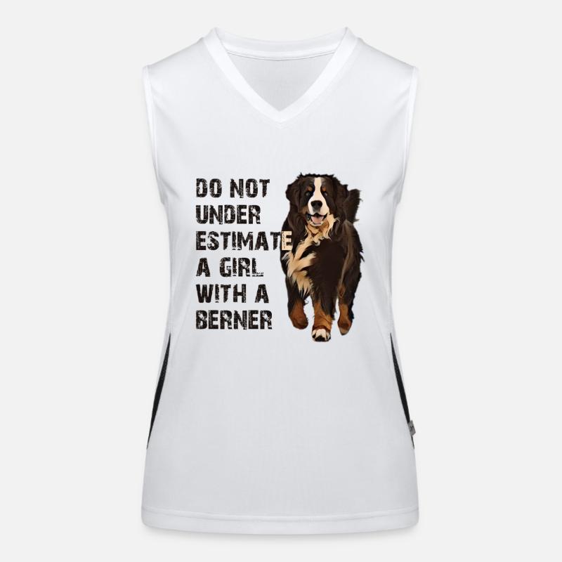Berner Berghund Funktionelles Kontrast-Tank Top für Frauen