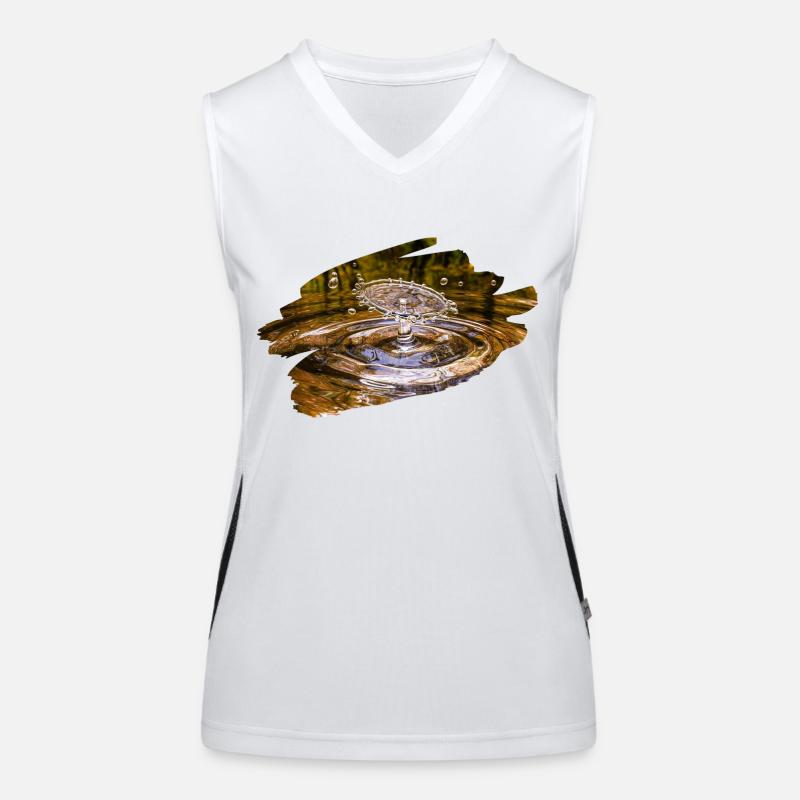 Wassertropfen Funktionelles Kontrast-Tank Top für Frauen